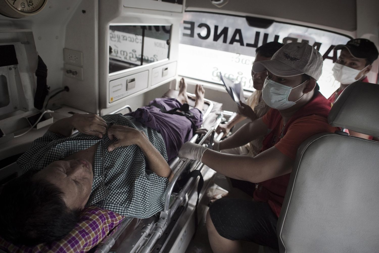 Myanmar, ambulanza. Immagine d'archivio