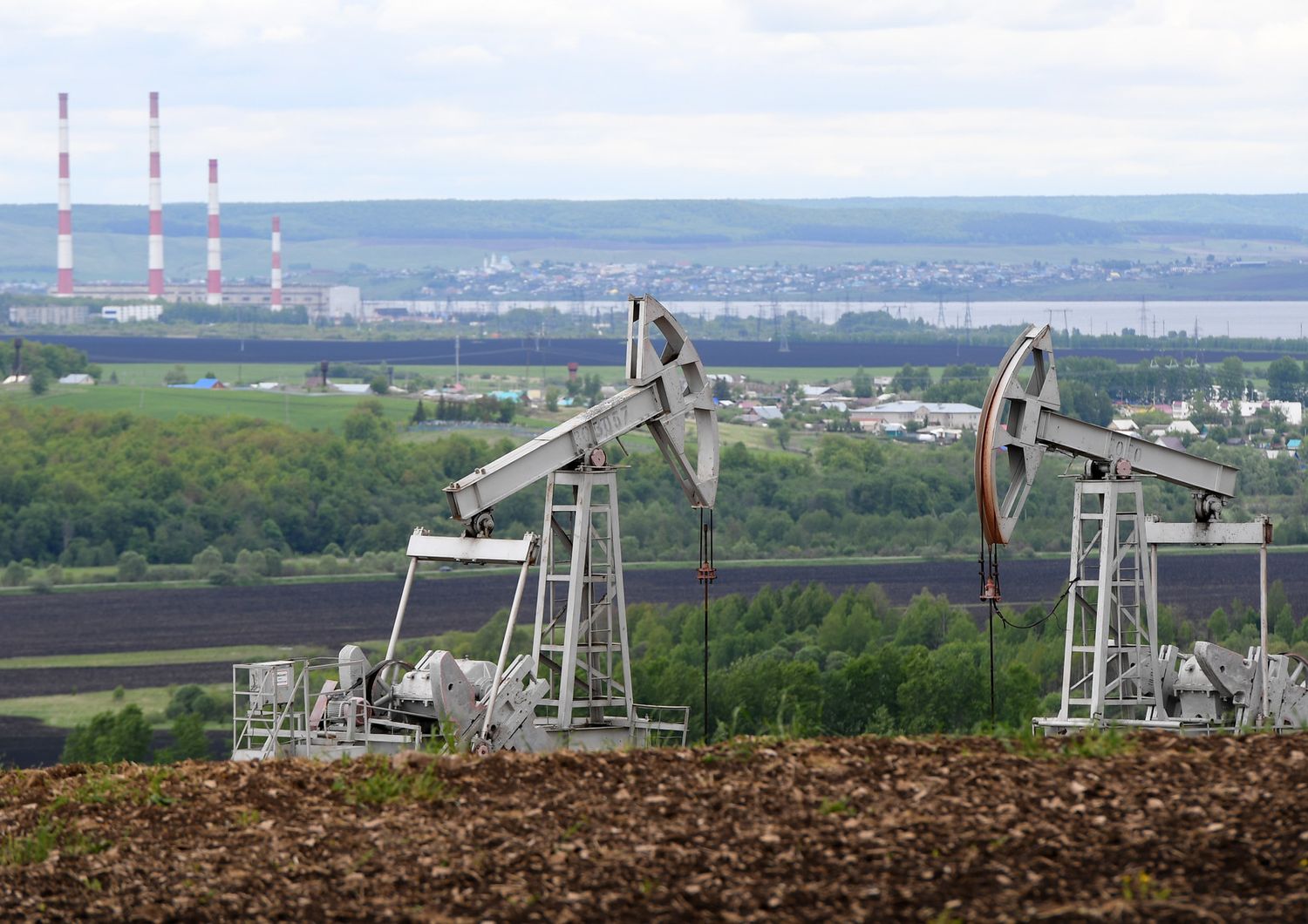 Pozzi di petrolio nella Repubblica del Tatarstan, in Russia