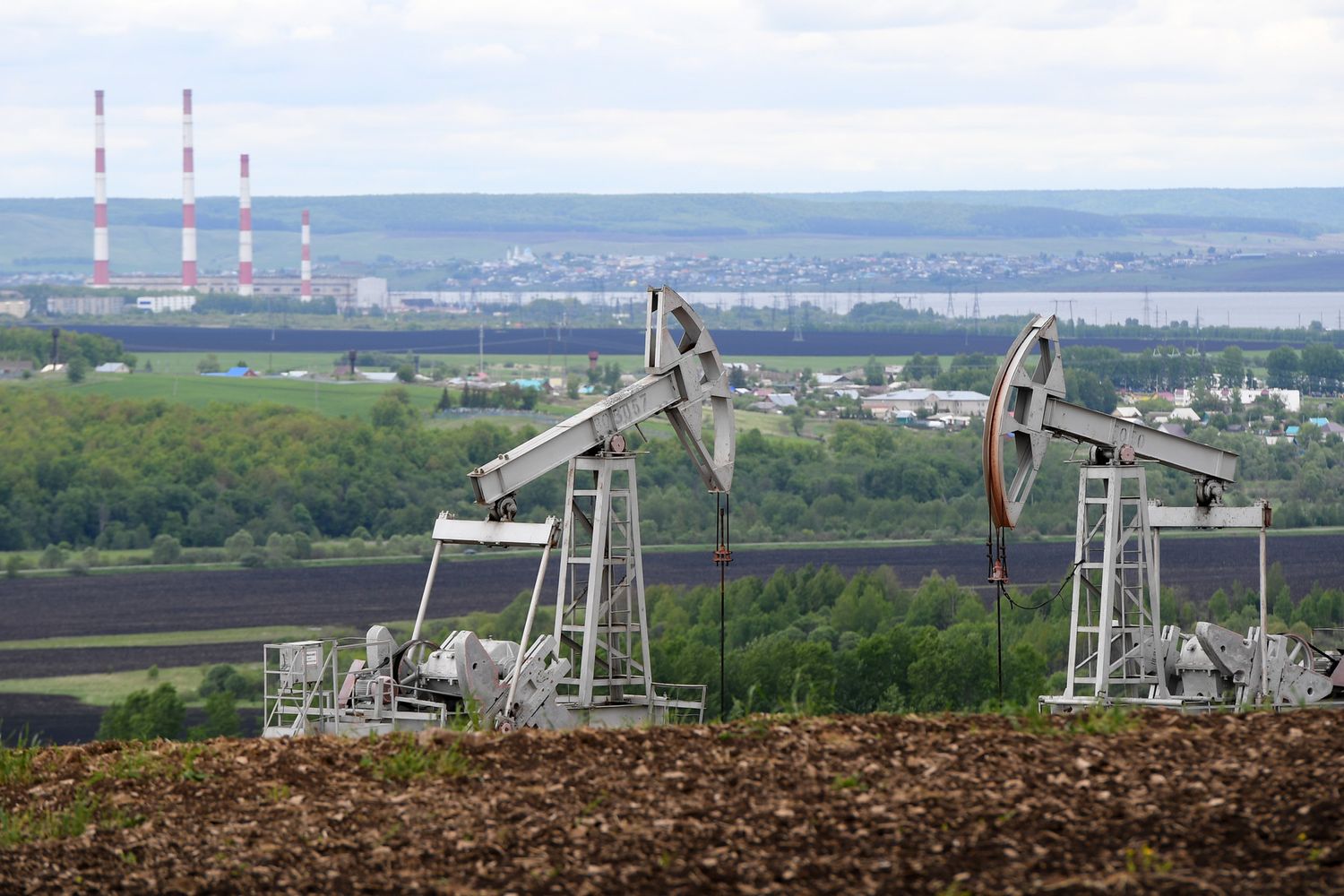 Pozzi di petrolio nella Repubblica del Tatarstan, in Russia