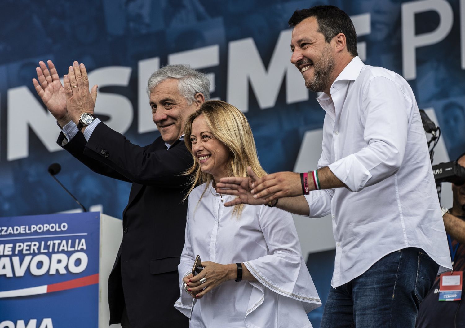 Antonio Tajani, Giorgia Meloni, Matteo Salvini