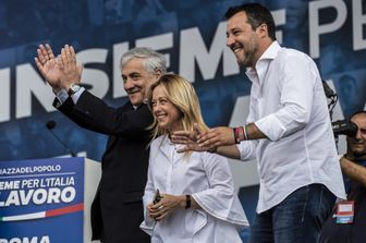 Antonio Tajani, Giorgia Meloni, Matteo Salvini