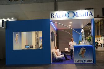 Lo stand di Radio Maria al meeting di Rimini