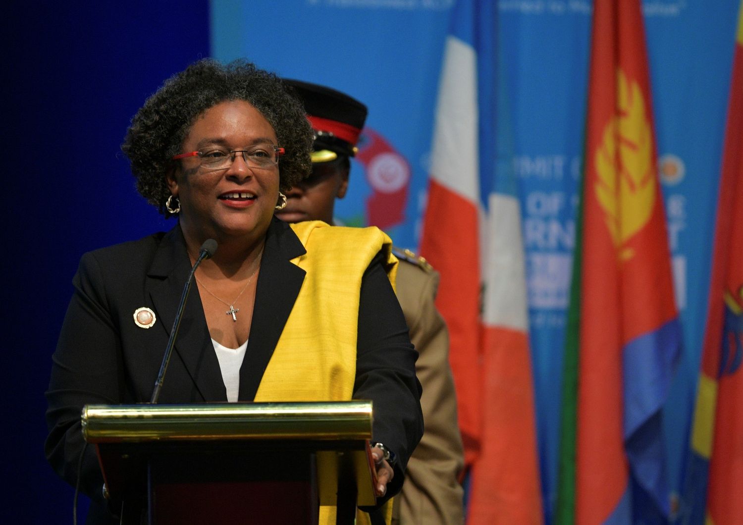 La premier di Barbados&nbsp;Mia Ammor Mottley