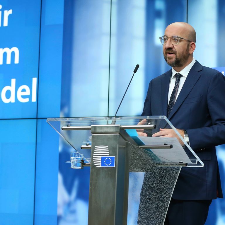 Il presidente del Consiglio Europeo Charles Michel