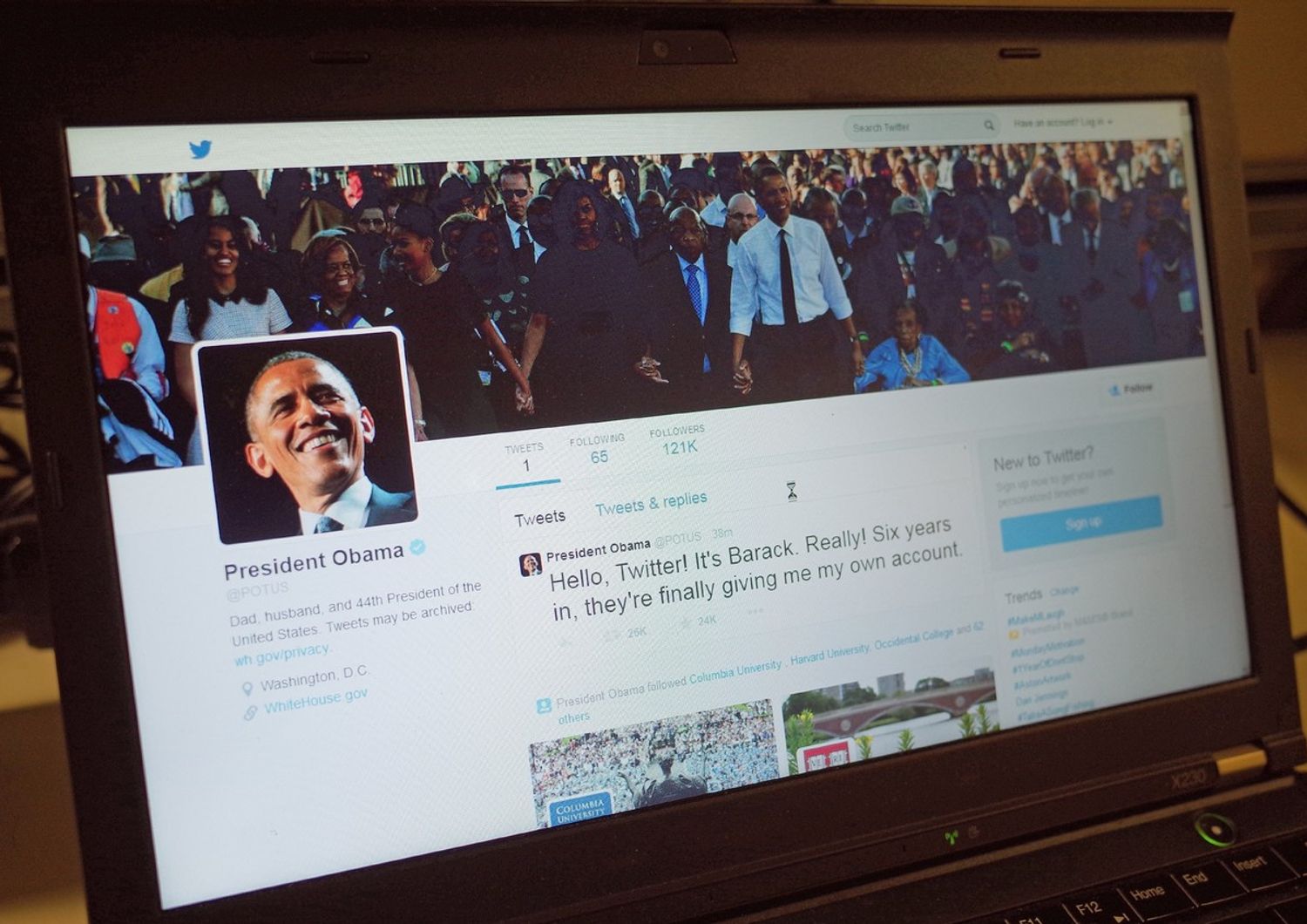 Barack Obama, account twitter