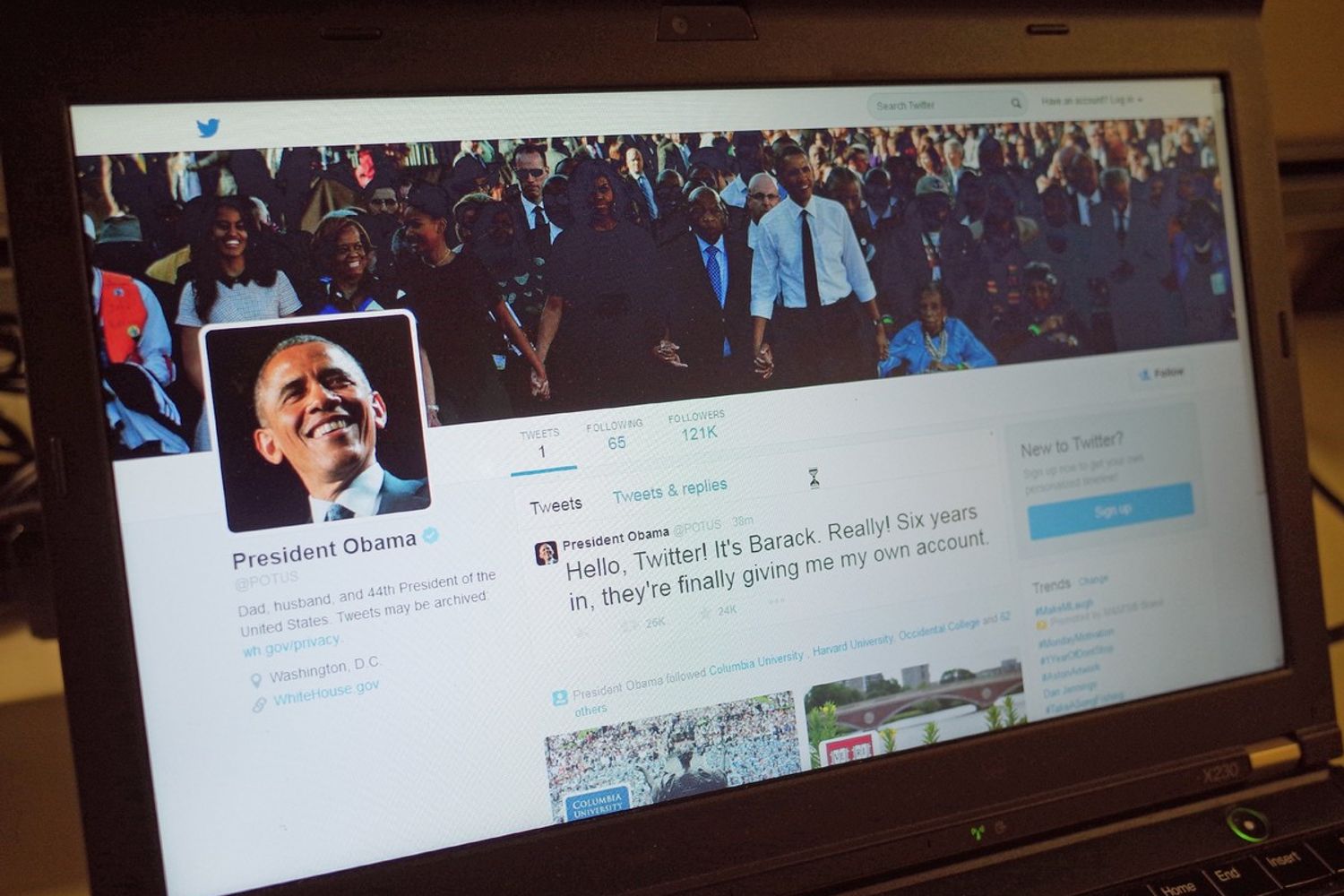 Barack Obama, account twitter
