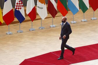 Il presidente del Consiglio europeo, Charles Michel, arriva al vertice sul Recovery Fund