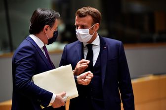 Conte e Macron a Bruxelles