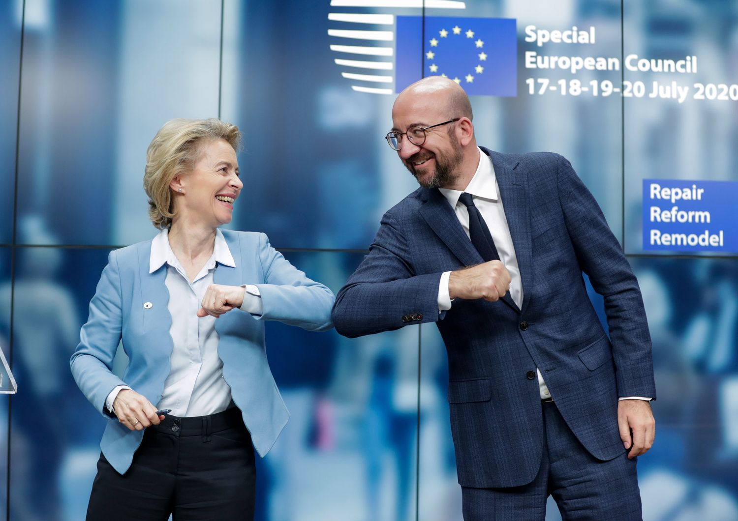 Ursula von der Leyen e Charles Michel&nbsp;