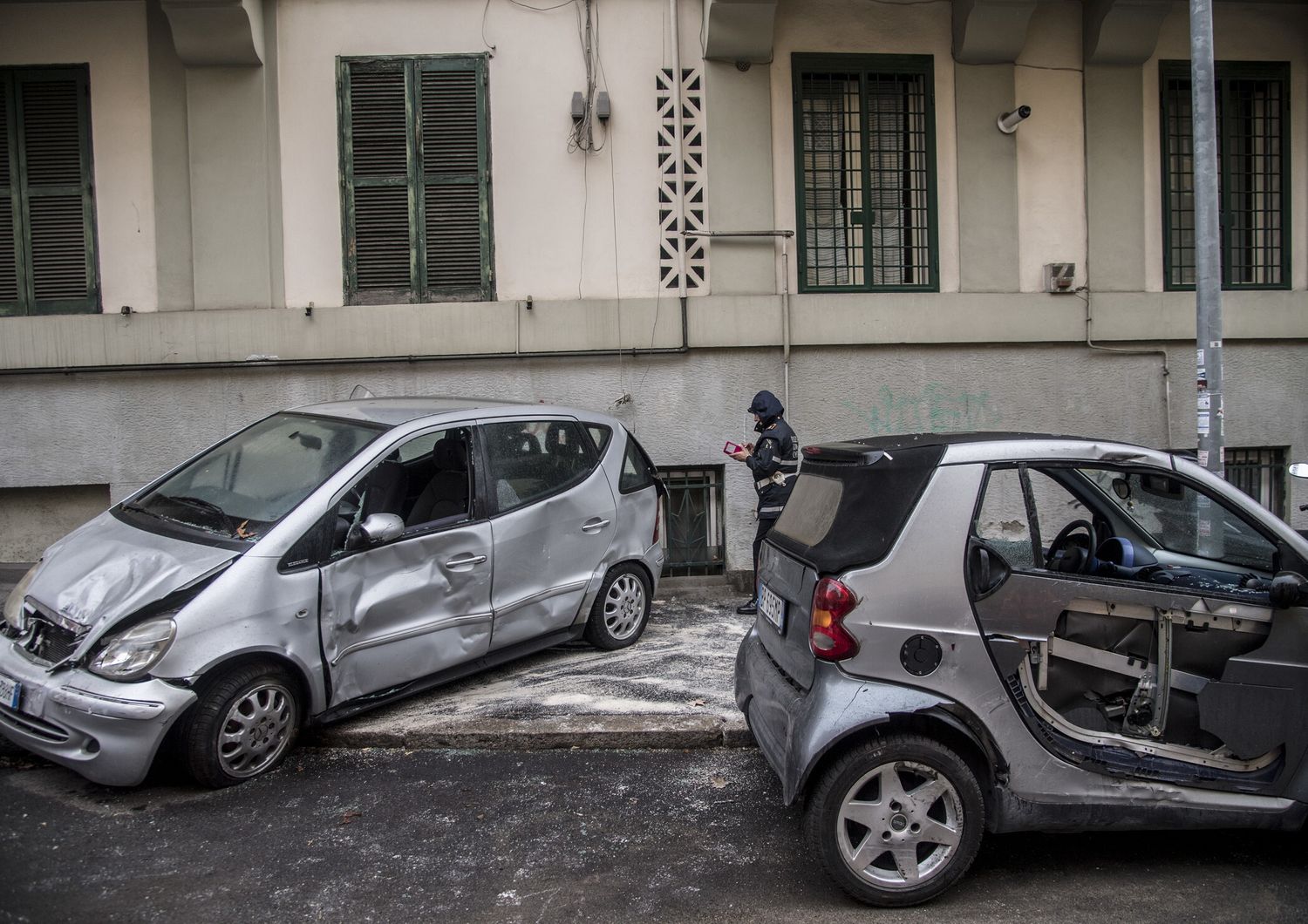 Un incidente stradale a Roma