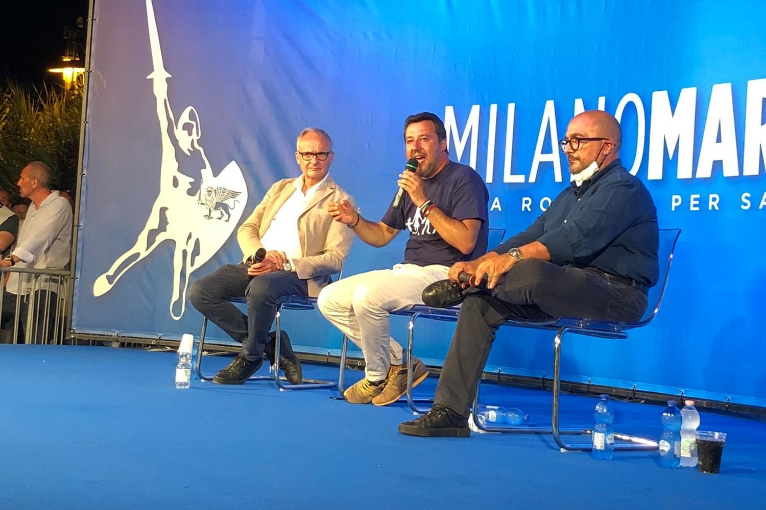 Matteo Salvini alla festa della Lega di Cervia