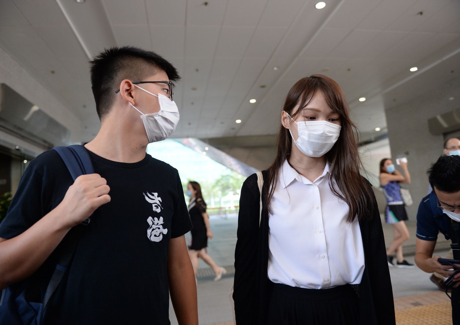 Agnes Chow and Joshua Wong