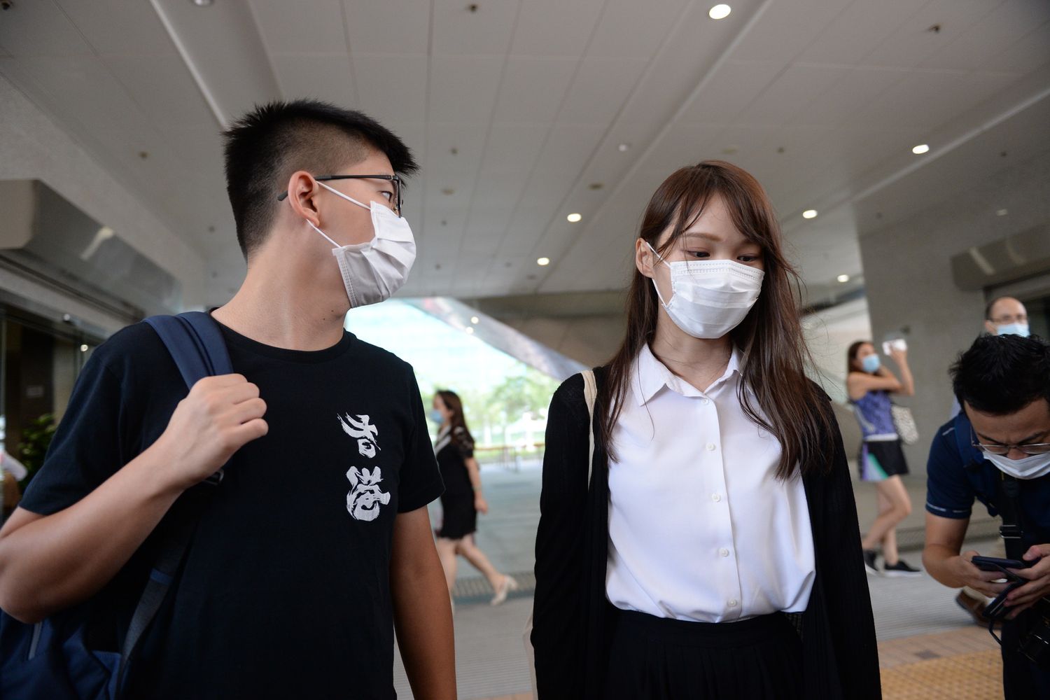 Agnes Chow and Joshua Wong