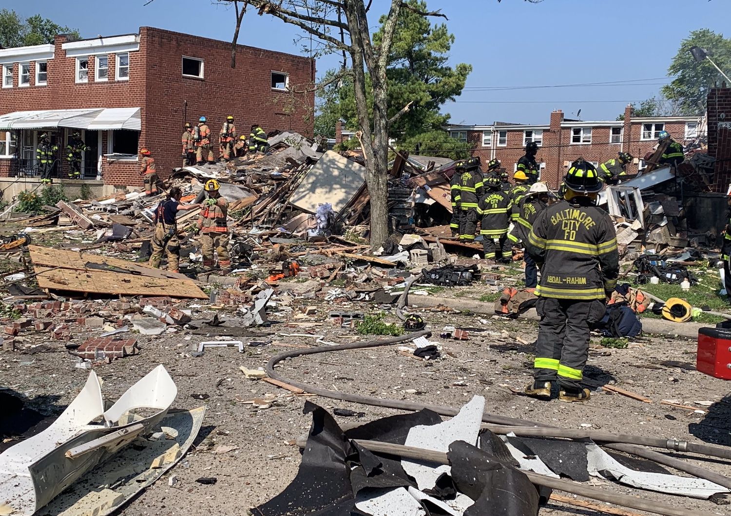 La devastazione causata dall'esplosione di Baltimora