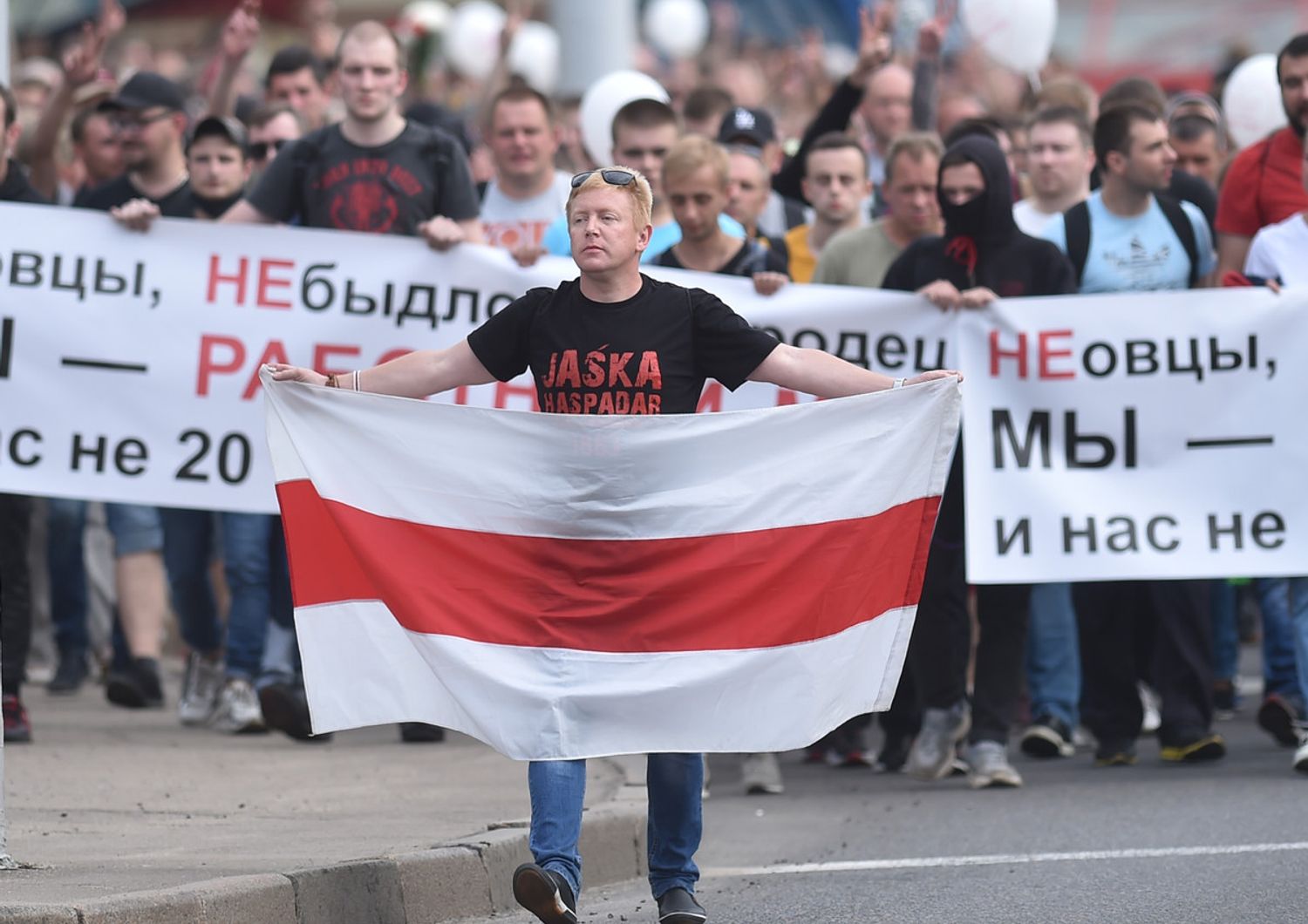 Bielorussia: la manifestazione di protesta contro Lukashenko ieri a Minsk