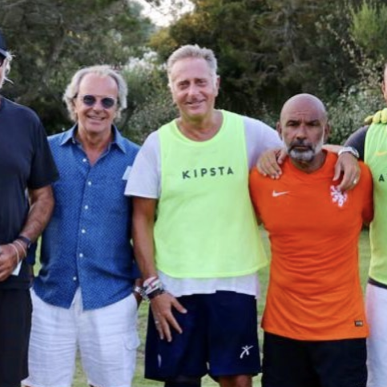 Flavio Briatore con Sinisa Mijailovic e Paolo Bonolis&nbsp;