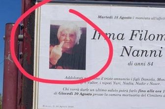 Il manifesto funebre di Irma Filomena Nanni&nbsp;