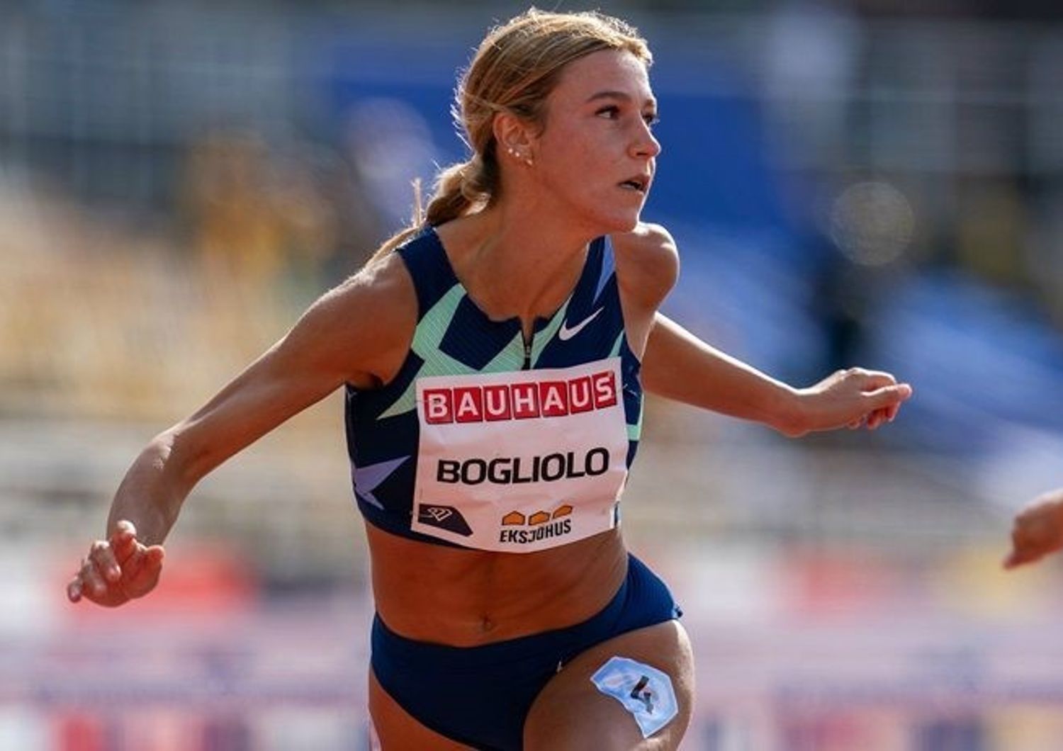Luminosa Bogliolo vincitrice dei 100 ostacoli a Stoccolma&nbsp;(foto World Athletics)