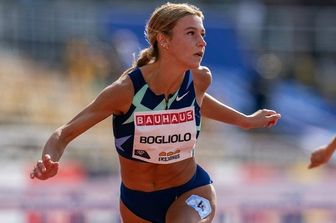 Luminosa Bogliolo vincitrice dei 100 ostacoli a Stoccolma&nbsp;(foto World Athletics)
