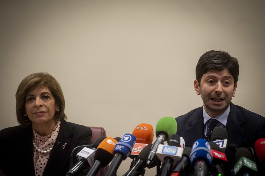 Il Ministro della Salute Roberto Speranza, il Commissario UE alla Salute Stella Kyriakides