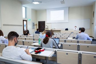 I primi studenti all'universit&agrave; Cattolica di Milano&nbsp;