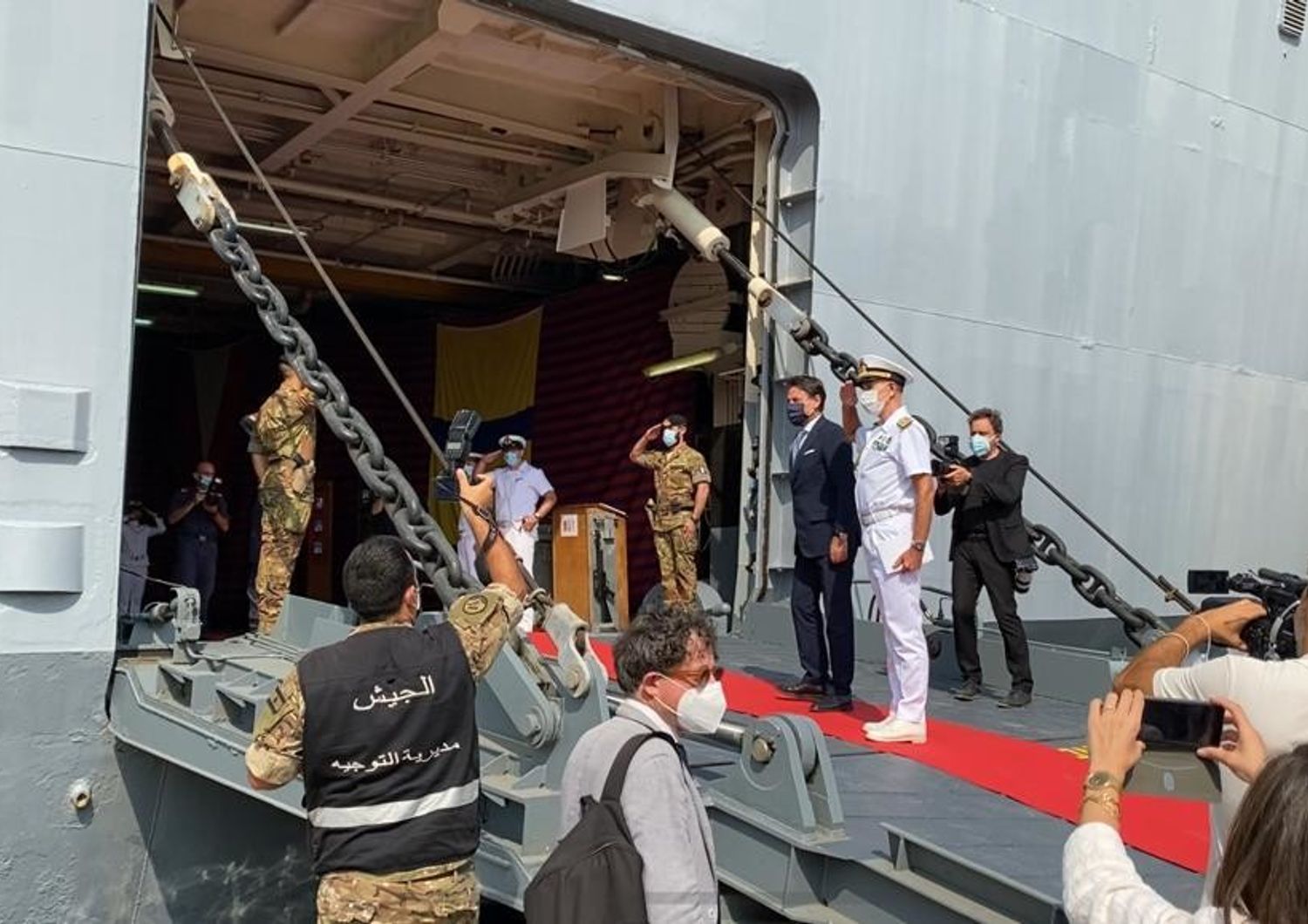 &nbsp;Beirut: Conte in visita su nave San Giusto della Marina italiana