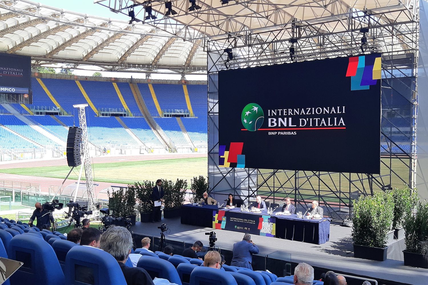 La conferenza stampa della 77esima edizione degli Internazionali d'Italia di tennis