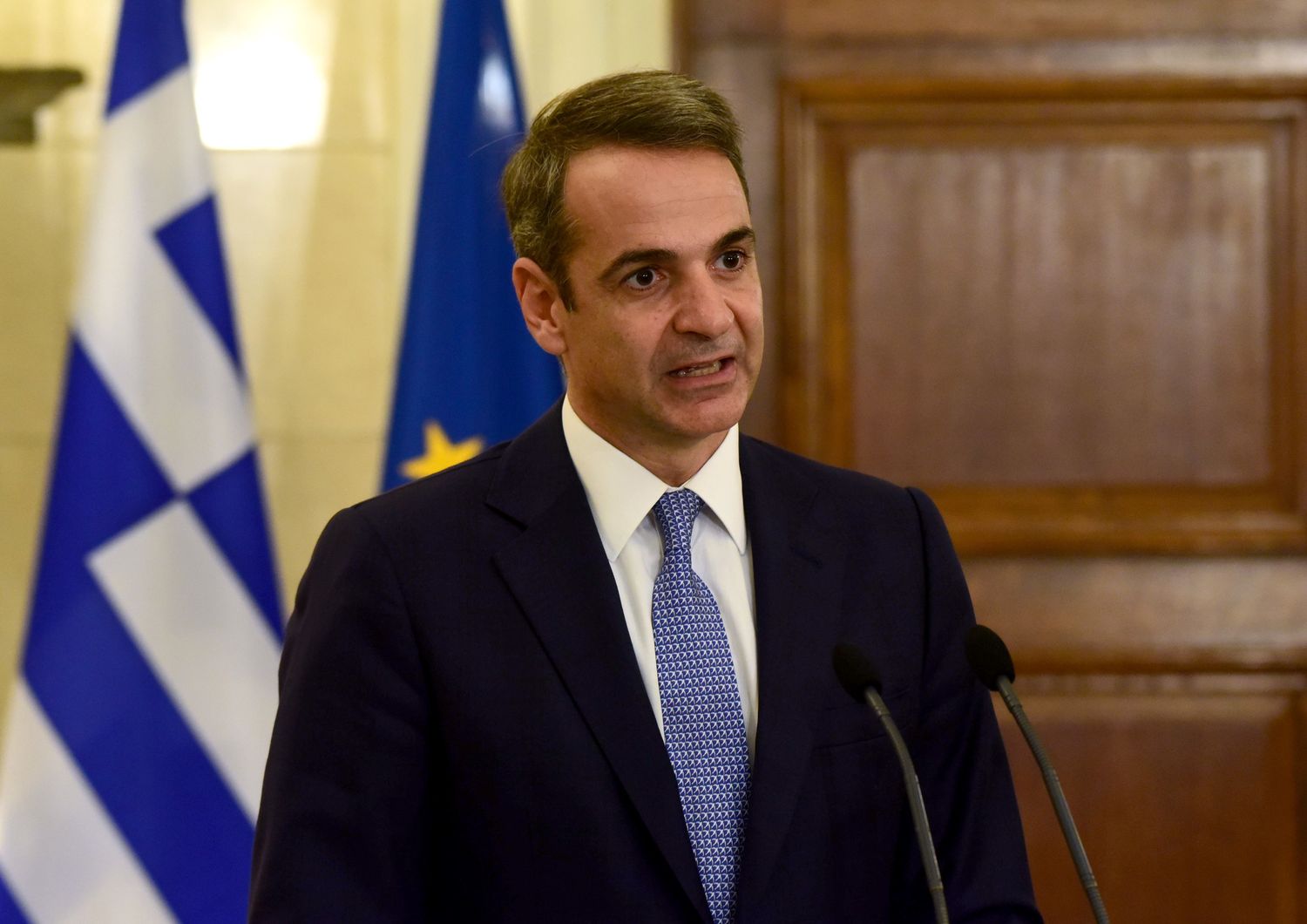 Il primo Ministro greco Kyriakos Mitsotakis&nbsp;