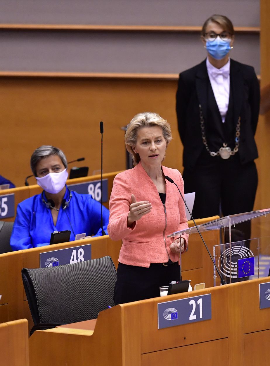 La presidente della Commissione europea Ursula Von der Leyen&nbsp;