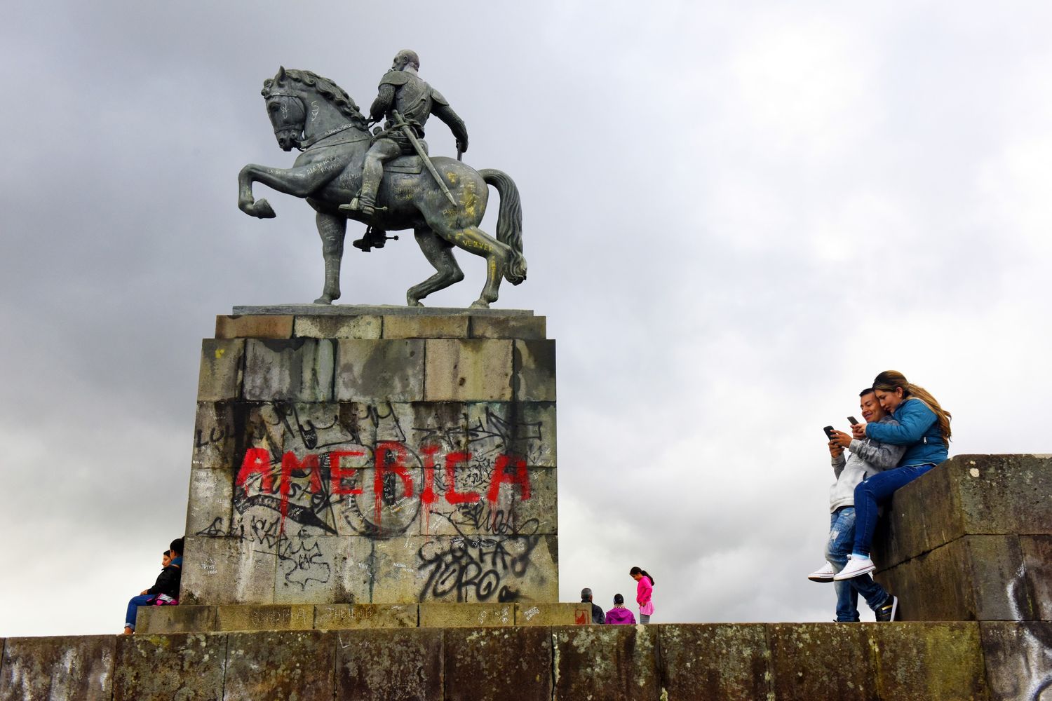 La statua del conquistatore&nbsp;Sebastian de Belalcazar.