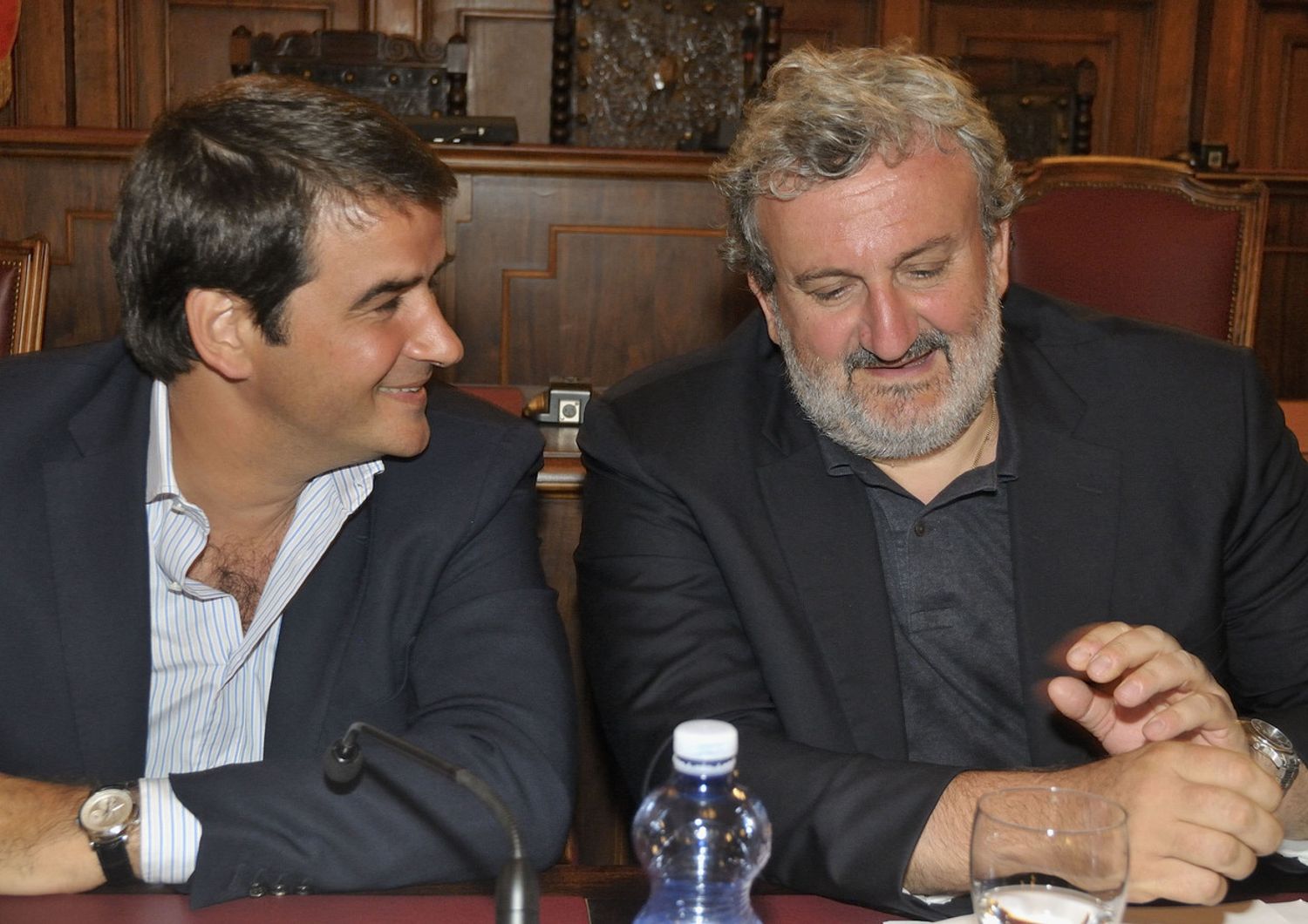 Raffaele Fitto e Michele Emiliano nel 2012
