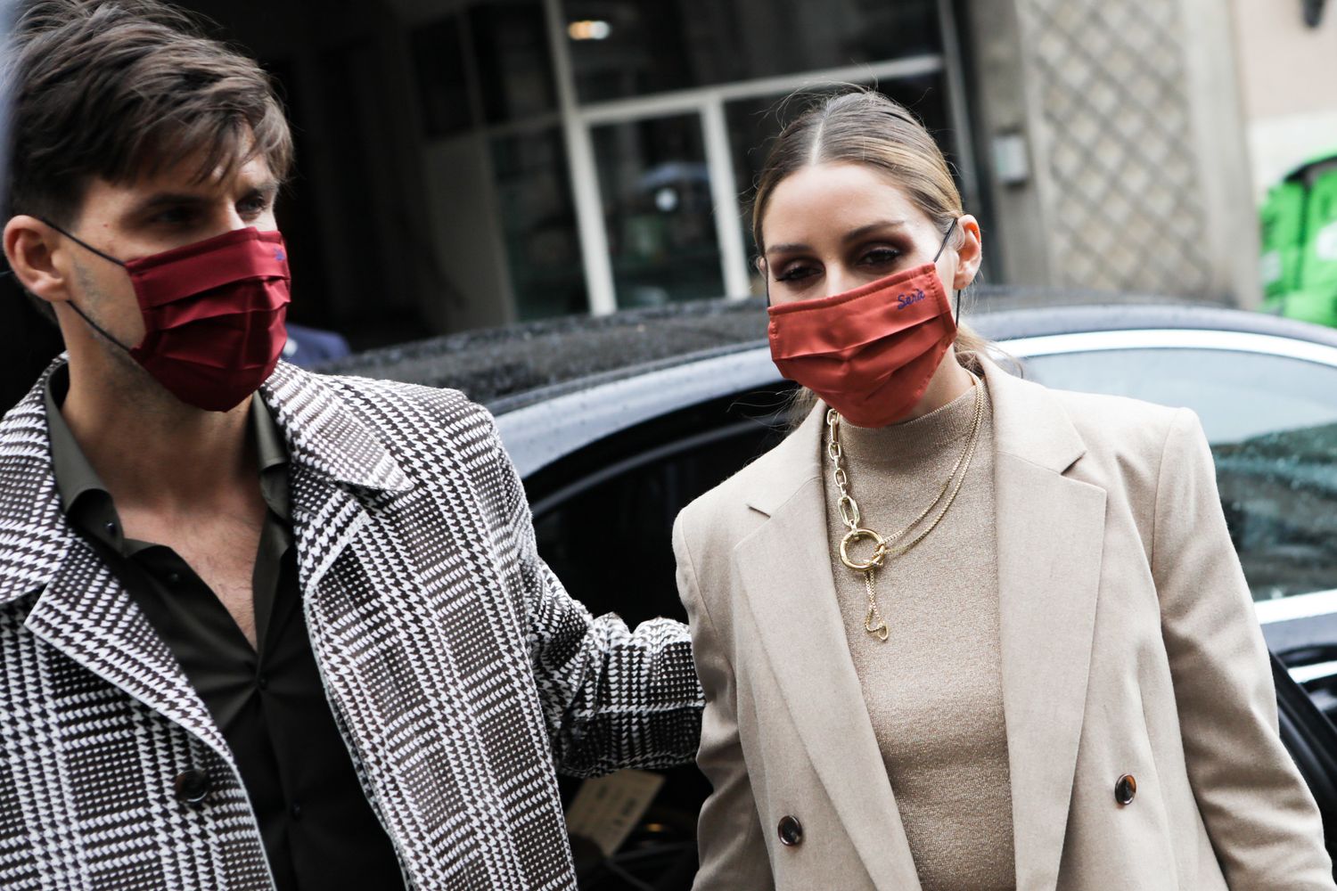 Olivia Palermo e Johannes Huebl alla settimana della Moda femminile di Milano