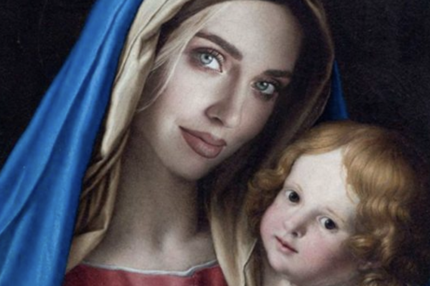 Chiara Ferragni ritratta come la Madonna in un servizio che le ha dedicato Vanity Fair
