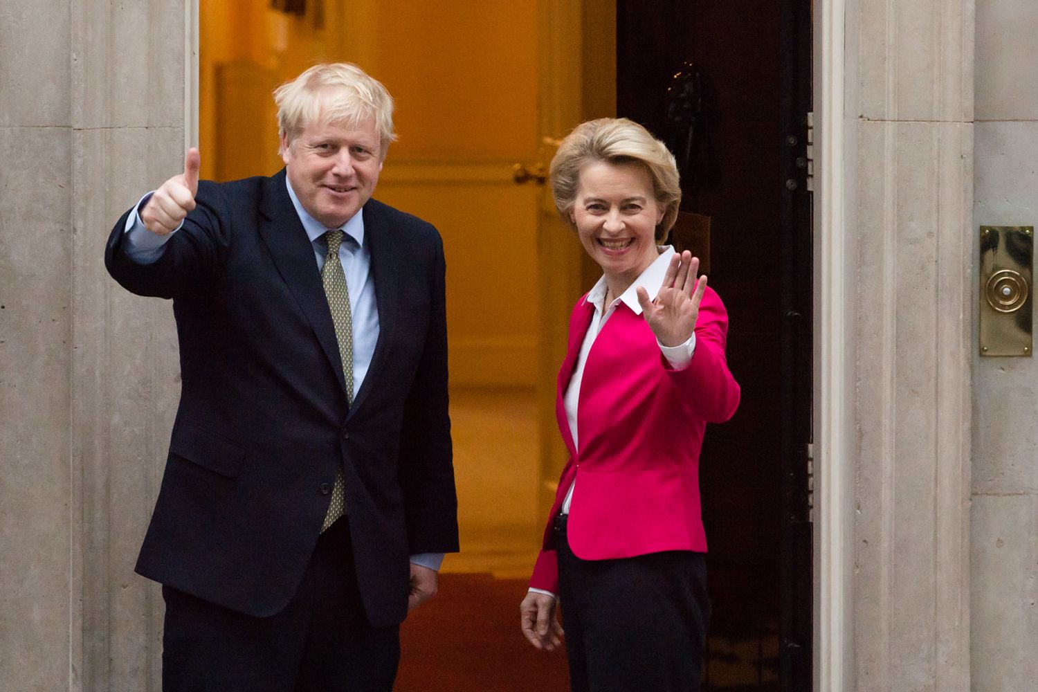 Boris Johnson e Ursula von der Leyen