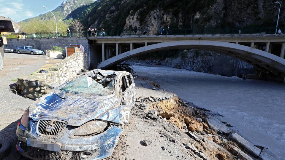 I danni fatti dal maltempo sulle Alpi Marittime francesi