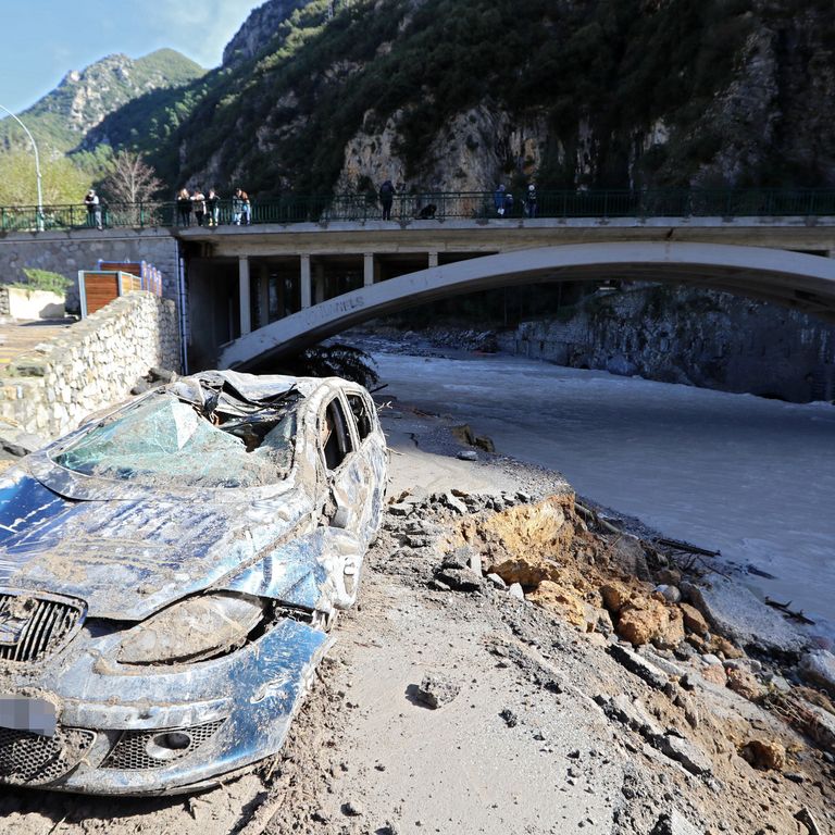 I danni fatti dal maltempo sulle Alpi Marittime francesi