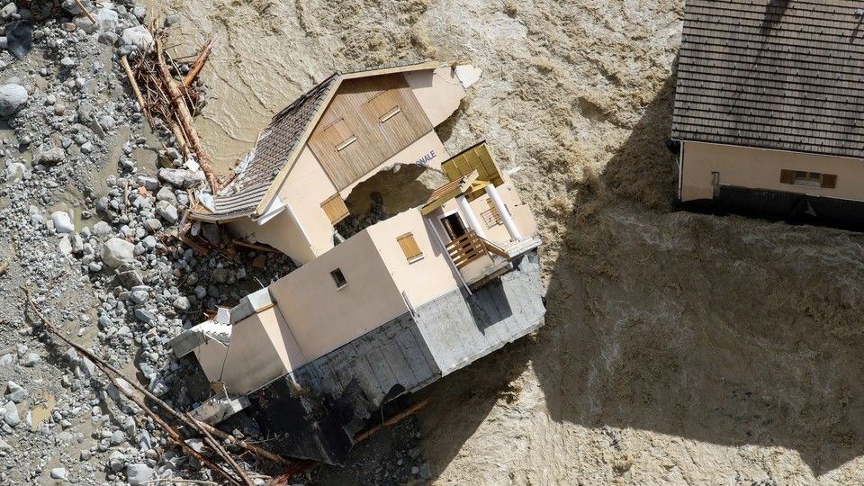 I danni fatti dal maltempo sulle Alpi Marittime francesi&nbsp;