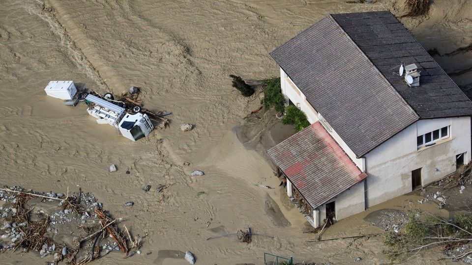 I danni fatti dal maltempo sulle Alpi Marittime francesi&nbsp;