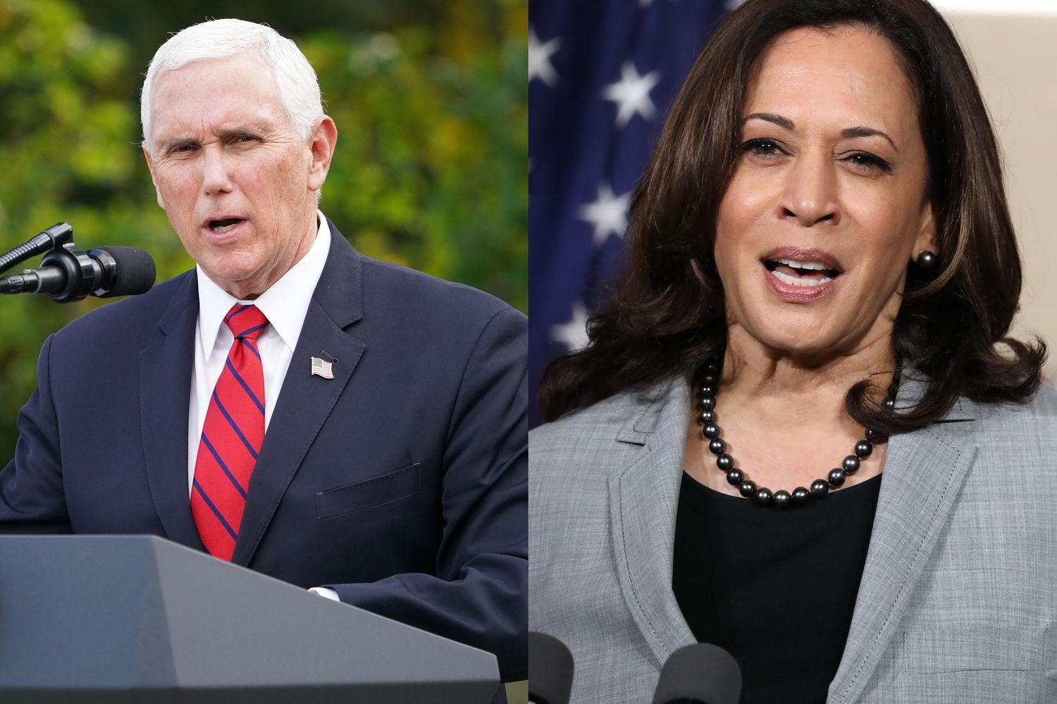 Mike Pence e Kamala Harris