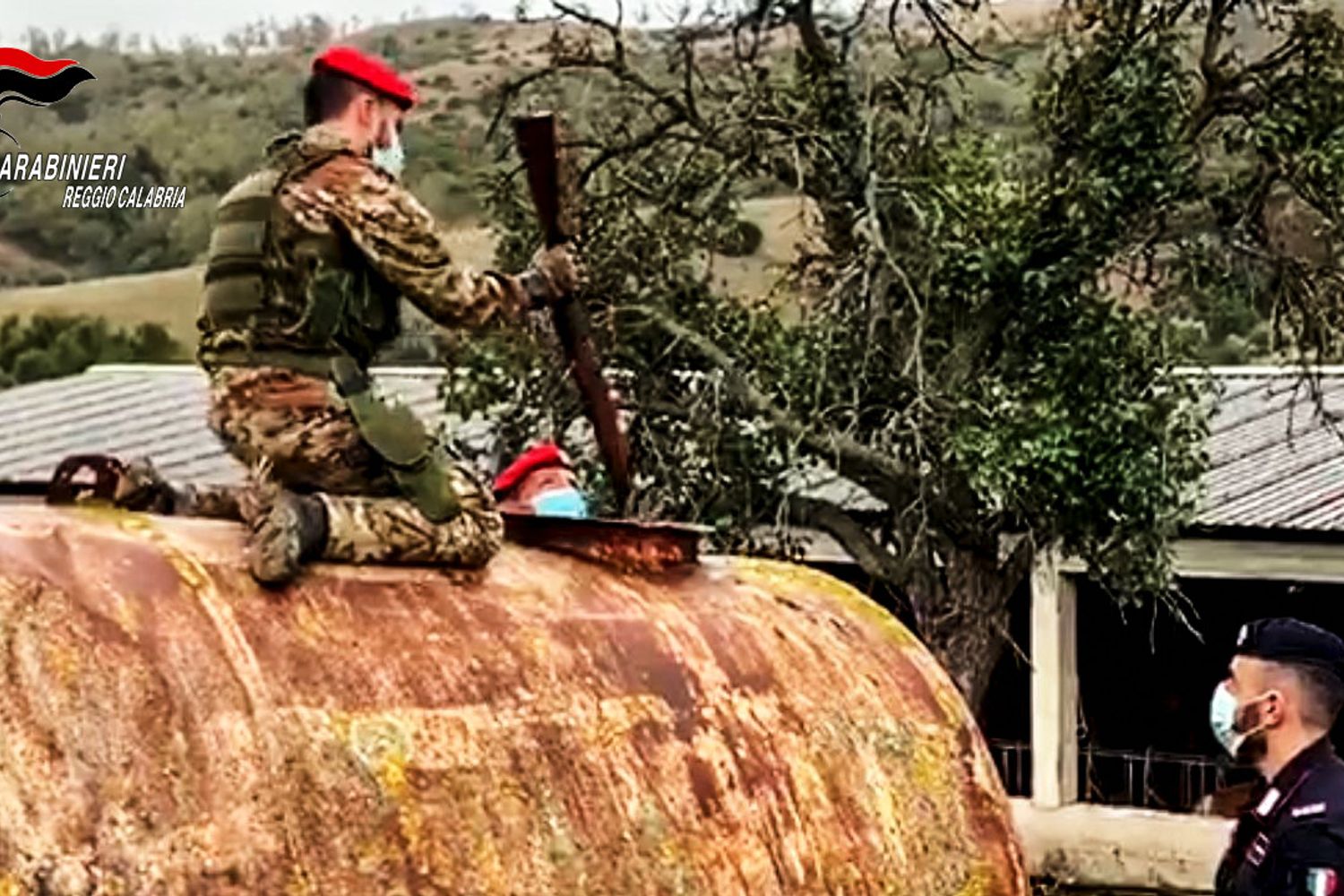 L'arsenale scoperto in Calabria