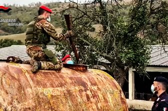 L'arsenale scoperto in Calabria