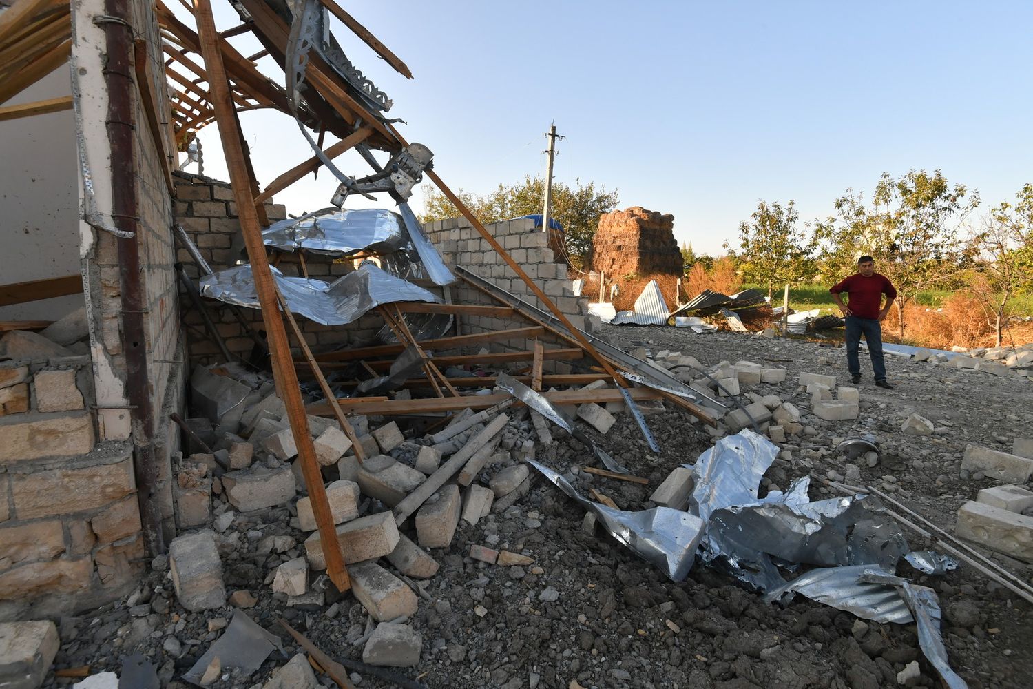 Macerie in Nagorno-Karabakh