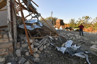 Macerie in Nagorno-Karabakh