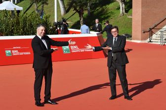 Il regista Evgeny Afineevsky e Antonio Monda alla Festa del Cinema di Roma 2020