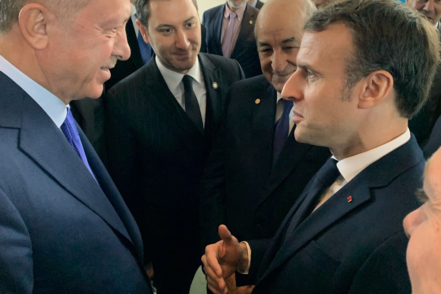 Recep Tayyp Erdogan e Emmanuel Macron