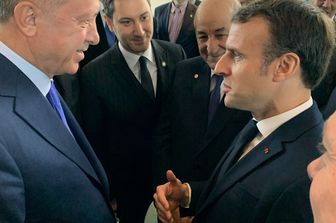 Recep Tayyp Erdogan e Emmanuel Macron