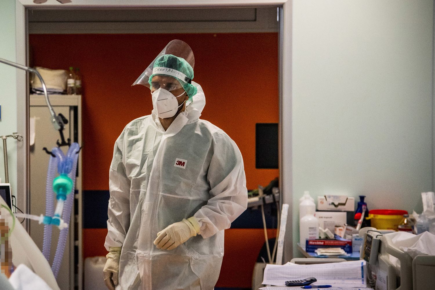 Reparto di terapia intensiva del Covid presso l'ICC di Casal Palocco a Roma