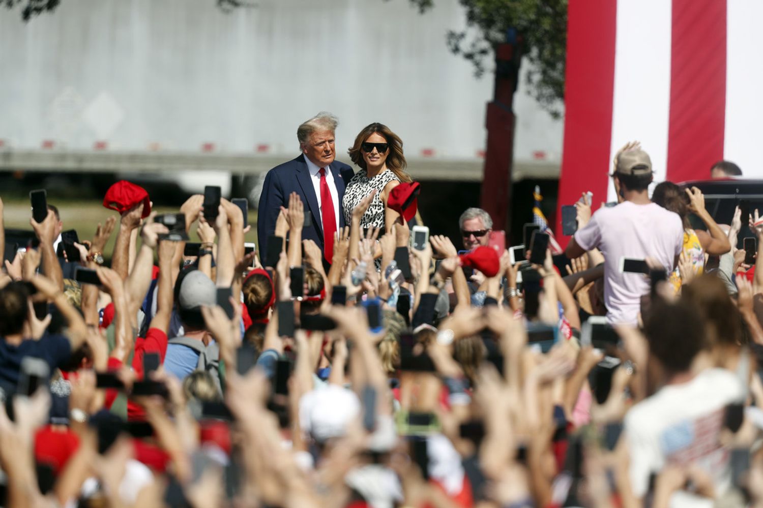 &nbsp;Comizio di Trump con Melania a Tampa