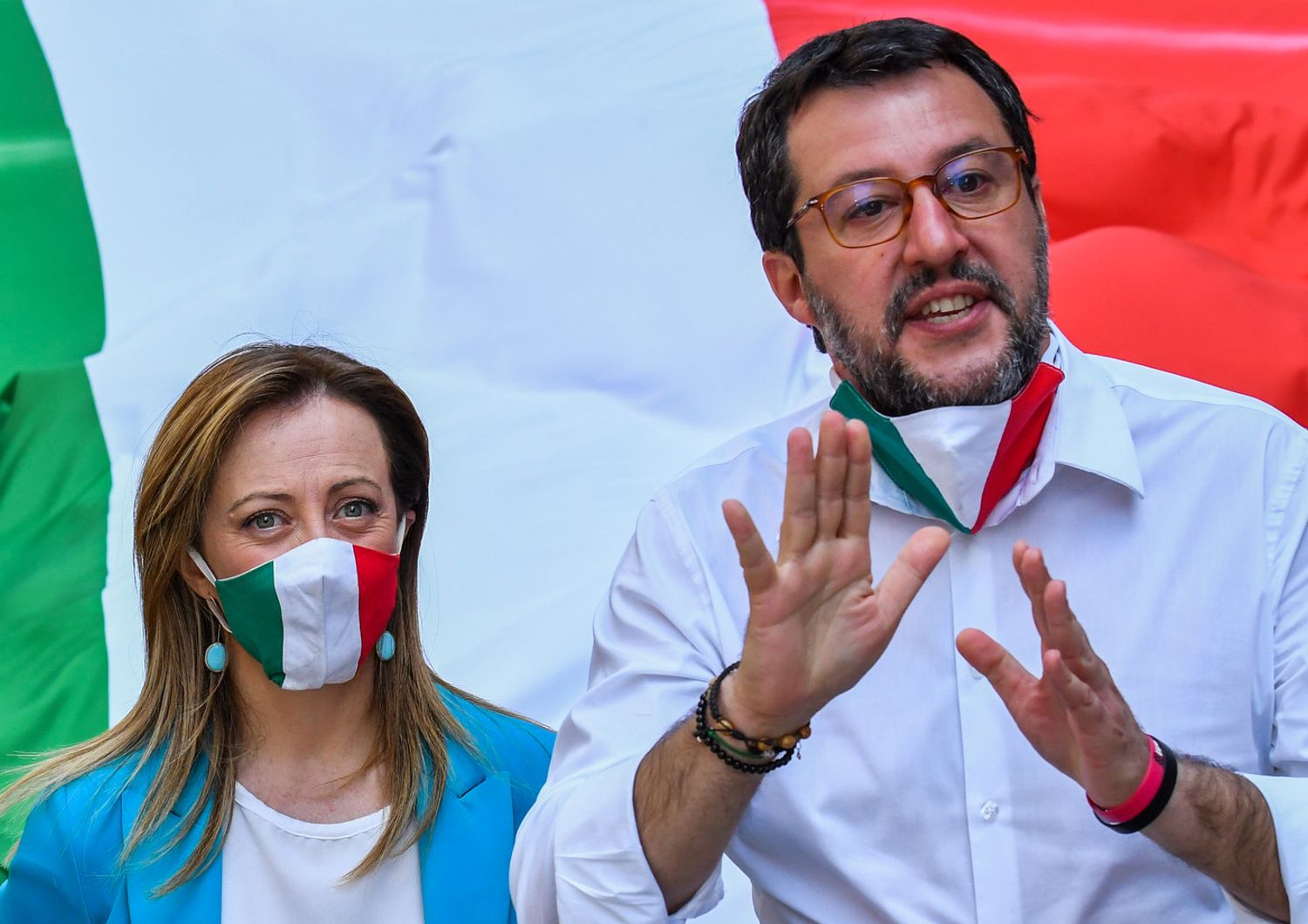 Giorgia Meloni e Matteo Salvini