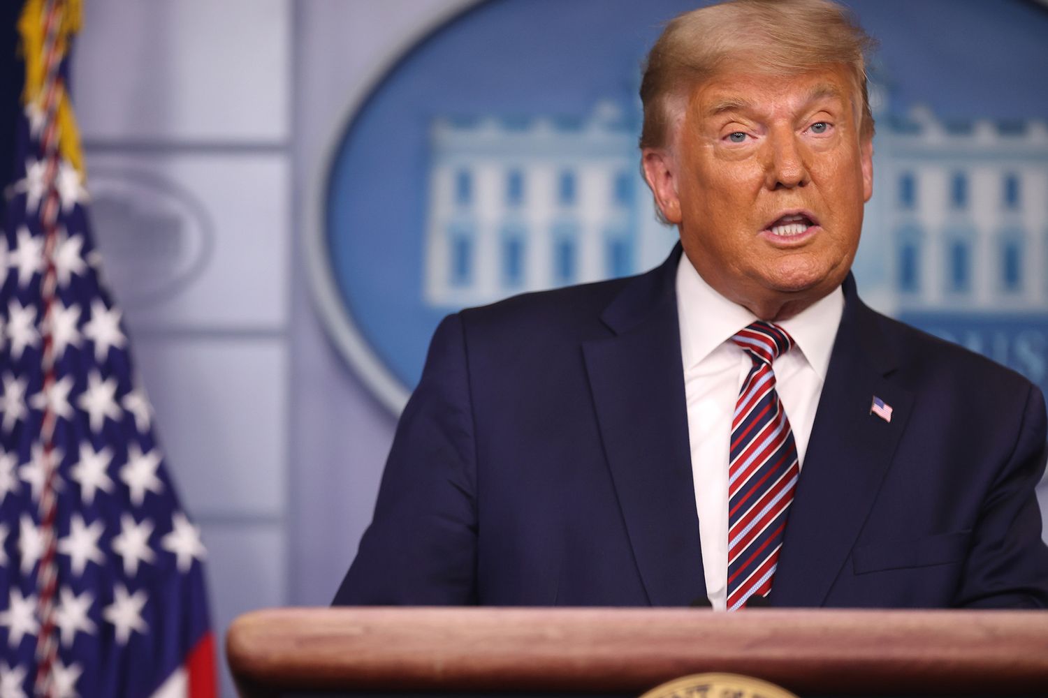 Donald Trump parla alla Casa Bianca